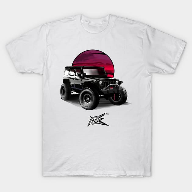 jeep wrangler rubicon black T-Shirt by naquash